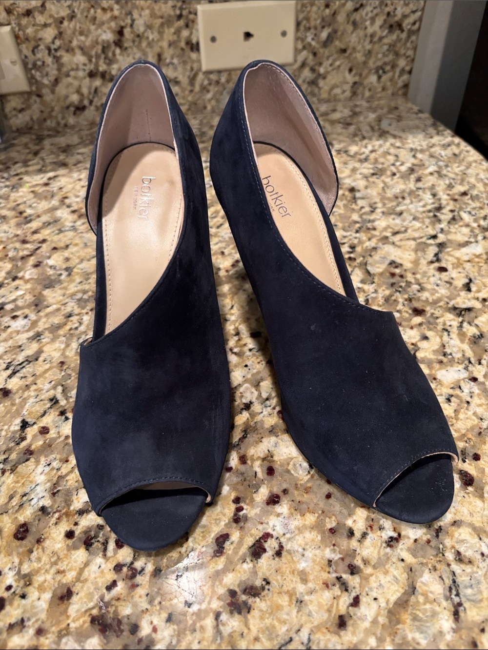 Botkier black Suede Open-Toe Heels